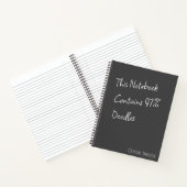 Personalized Creative Writing Humor Funny Doodle Notitieboek (Binnen)