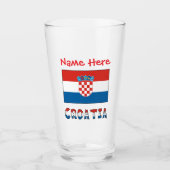 Personalized Croatia Flag  Glas (Voorkant)