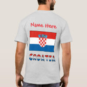 Personalized Croatia Flag Men's T-shirt (Achterkant)