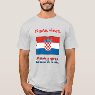 Personalized Croatia Flag Men's T-shirt