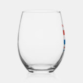 Personalized Croatia Flag  Wijnglas Zonder Voet (Rechts)