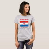 Personalized Croatia Flag Women's T-shirt (Voorkant volledig)