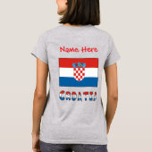 Personalized Croatia Flag Women's T-shirt (Achterkant)
