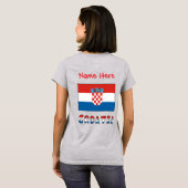 Personalized Croatia Flag Women's T-shirt (Achterkant volledig)