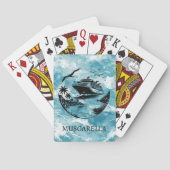 Personalized Cruise Ship  Pokerkaarten (Achterkant)