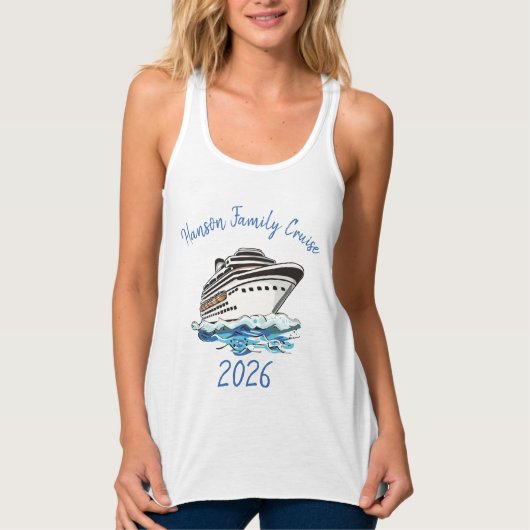 Personalized Cruise Ship Tanktop (Voorkant)