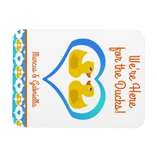 Personalized Cruising Ducks Cabin Door Magnet Magneet (Horizontaal)