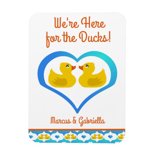 Personalized Cruising Ducks Cabin Door Magnet Magneet (Verticaal)