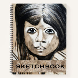 Personalized Cubism Charcoal Portrait Sketchbook Notitieboek
