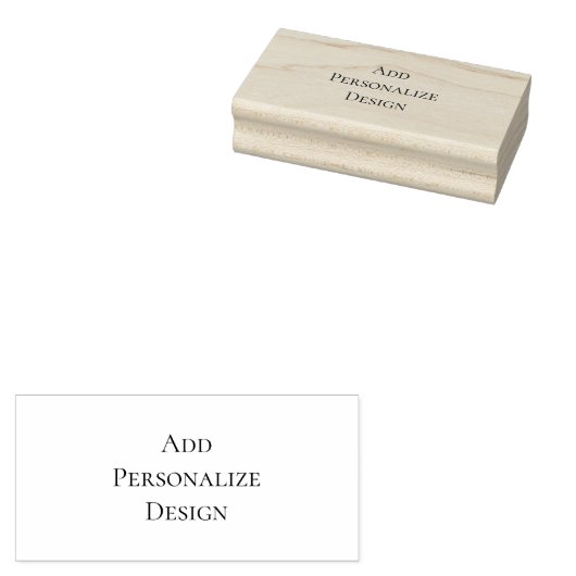 Personalized Custom 1.5" x 3" Rubberstempel (Gestempeld)