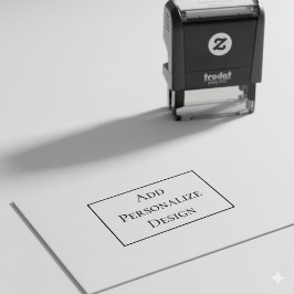 Personalized Custom 2.65" x 0.9" Zelfinktende Stempel