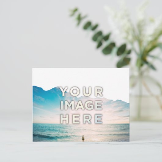 Personalized Custom 2 Photo torn paper Briefkaart (Staand voorkant)