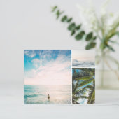 Personalized Custom 3 Photo Briefkaart (Staand voorkant)