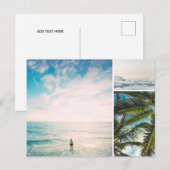 Personalized Custom 3 Photo Briefkaart (Voorkant / Achterkant)