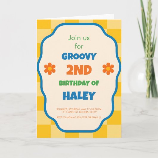 Personalized Custom Birthday Invitation for Kids  Kaart (Voorkant)