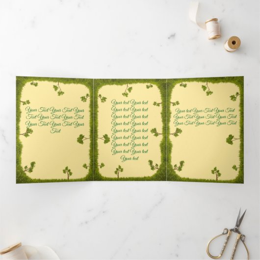 Personalized Custom Brochures Forest Drieluik Kaart (Binnen)