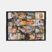 Personalized Custom Color 16 Photo Collage Modern  Fleece Deken (Voorkant (Horizontaal))