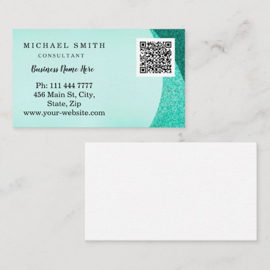 Personalized Custom Corporate QR Code Logo Busines Visitekaartje (Voorkant / Achterkant)