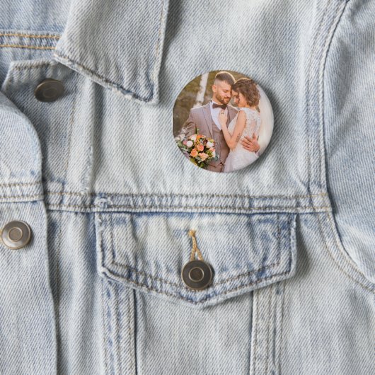 Personalized Custom Couple Photo Ronde Button 5,7 Cm (In situ)