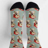 Personalized Custom Cute Chihuahua Christmas Socks Sokken (Top)