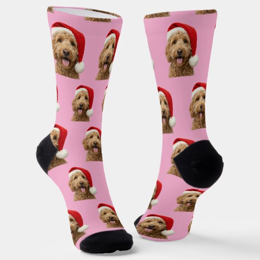 Personalized Custom Cute Doodle Christmas Socks Sokken (Gebogen)