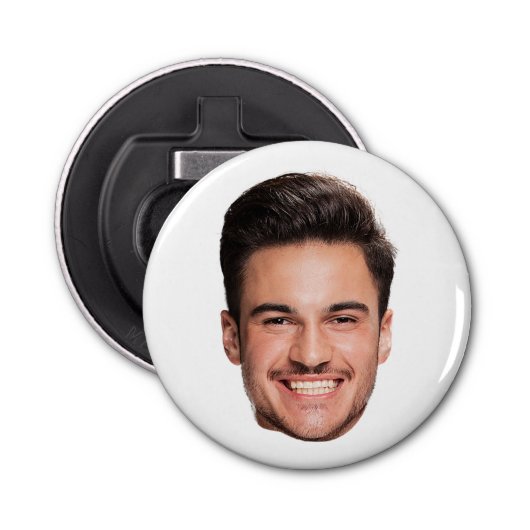 Personalized Custom Face Button Flesopener (Voorkant)