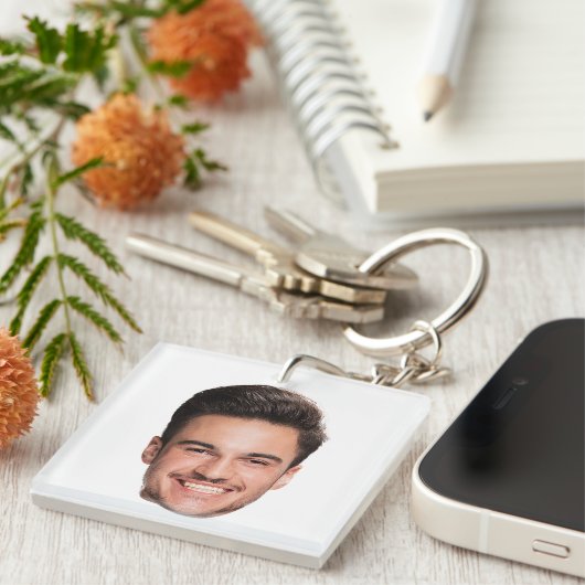 Personalized Custom Face Sleutelhanger (Voorkant Rechts)
