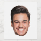 Personalized Custom Face Wijn Etiket (Enkel label)