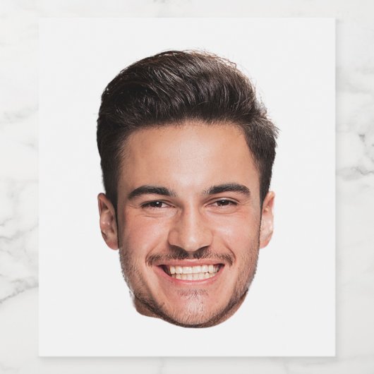 Personalized Custom Face Wijn Etiket (Enkel label)