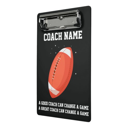 Personalized Custom Football Coach From The Team Mini Klembord (Angled2)
