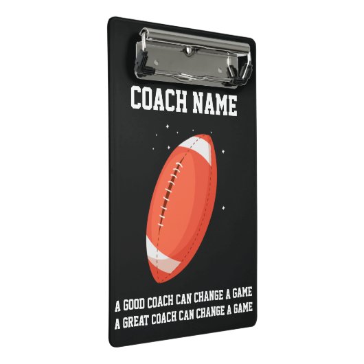 Personalized Custom Football Coach From The Team Mini Klembord (Schuin)