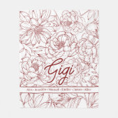 Personalized Custom Grandma Fleece Deken (Voorkant)