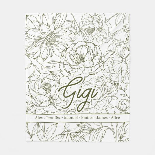 Personalized Custom Grandma Fleece Deken (Voorkant)