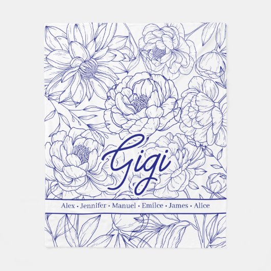 Personalized Custom Grandma Fleece Deken (Voorkant)