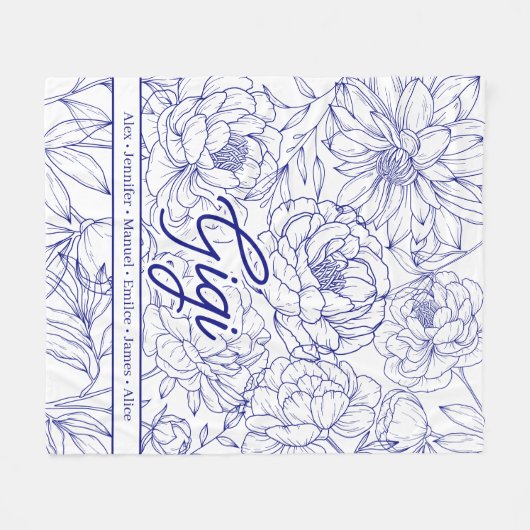 Personalized Custom Grandma Fleece Deken (Voorkant (Horizontaal))