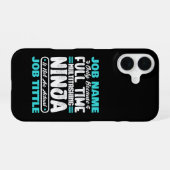 Personalized Custom Job Title Multitasker Worker iPhone 16 Hoesje (Achterkant horizontaal)