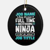 Personalized Custom Job Title Multitasker Worker Keramisch Ornament (Links)