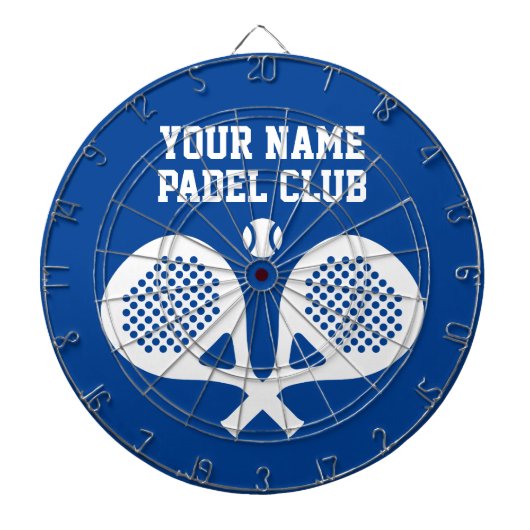 Personalized custom logo padel player dartboard dartbord (Voorkant)