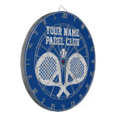 Personalized custom logo padel player dartboard dartbord (Voorkant Links)
