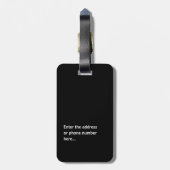 Personalized Custom Luggage Tag Bagagelabel (Achterkant verticaal)