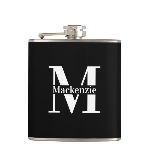 Personalized Custom Made Monogrammed Black Heupfles (Voorkant)