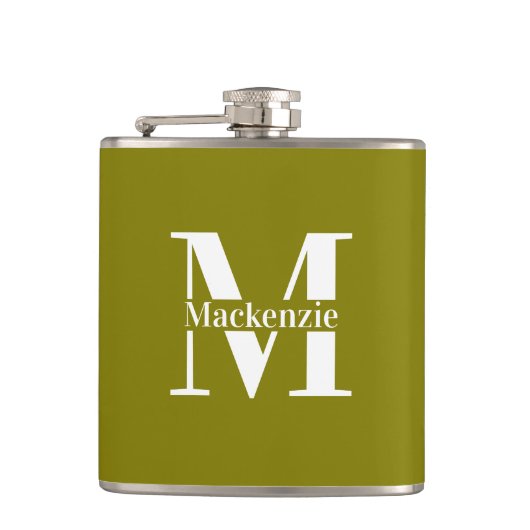 Personalized Custom Made Monogrammed Green Heupfles (Voorkant)