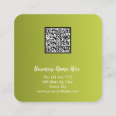 Personalized Custom Minimalist Modern QR Code Logo Vierkante Visitekaartje (Achterkant)