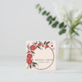 Personalized Custom Minimalist Modern QR Code Logo Vierkante Visitekaartje (Staand voorkant)