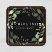 Personalized Custom Minimalist Modern QR Code Logo Vierkante Visitekaartje (Voorkant)