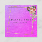 Personalized Custom Minimalist Modern QR Code Logo Vierkante Visitekaartje (Voorkant)