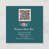 Personalized Custom Minimalist Modern QR Code Logo Vierkante Visitekaartje (Achterkant)
