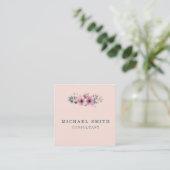 Personalized Custom Minimalist Modern QR Code Logo Vierkante Visitekaartje (Staand voorkant)