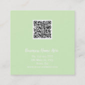 Personalized Custom Minimalist Modern QR Code Logo Vierkante Visitekaartje (Achterkant)