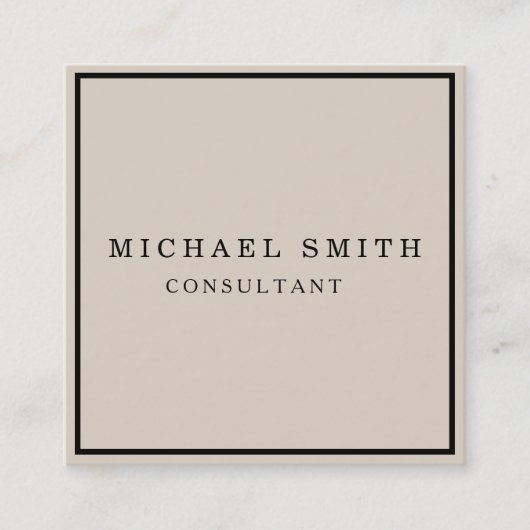 Personalized Custom Minimalist Modern QR Code Logo Vierkante Visitekaartje (Voorkant)